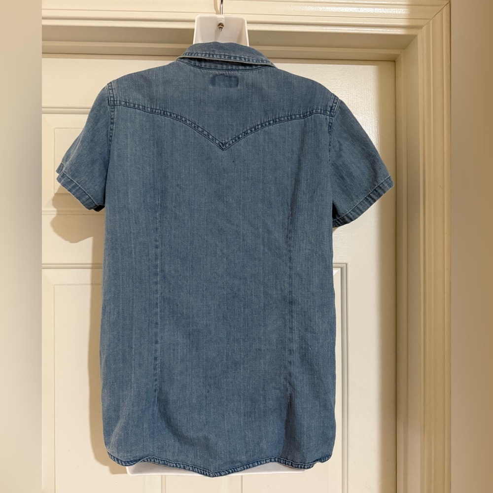 Wrangler Women's Denim Snap Button Down - Picture 3 of 9